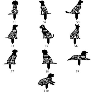 Custom Dog Memorial Garden Stake: Personalized Pet Portrait