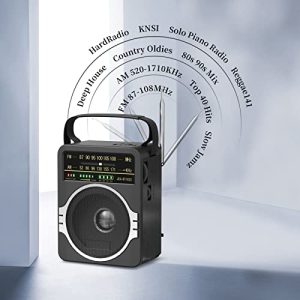 JEUJUG Portable AM FM Radio