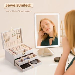 Lockable 3-Layer Jewelry Box: Elegant Organizer