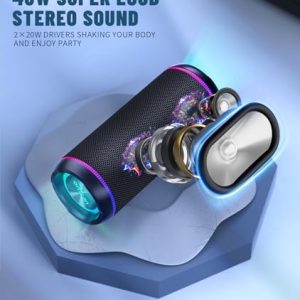 Ortizan Portable Bluetooth Speaker – 40W Loud Sound