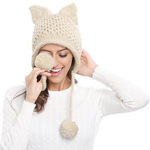Bellady Cat Ears Knit Beanie Hat: Cute Winter Gift