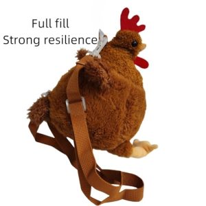 Chicken Purse Fluffy Hen Shoulder Plush Handbag
