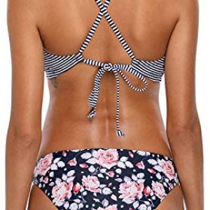 beautyin Floral Striped Bikini Set: Trendy Gift Idea