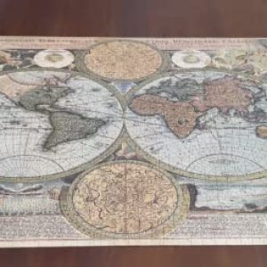 FLINK Antique World Map Foil Puzzle