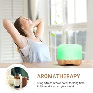 Homeweeks 300ml Essential Oil Diffuser – Wood Grain