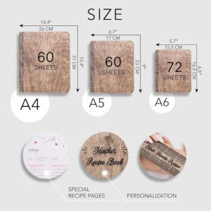 ENJOY THE WOOD Personalized Recipe Book Binder