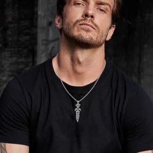 AINFQY Celtic Knot Sword Necklace