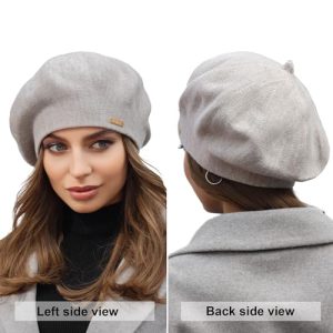 Braxton Tan Wool Beret: Stylish Parisian Hat Gift