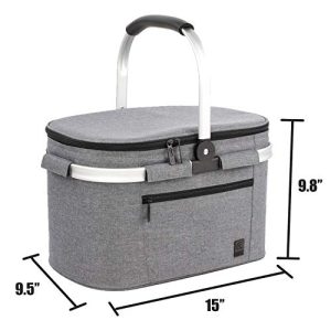 ALLCAMP Insulated Cooler Bag - Portable Picnic Basket