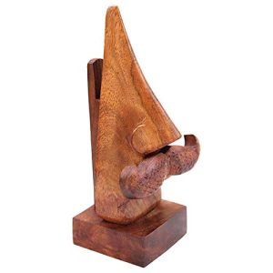 ITOS365 Wooden Nose Shaped Eyeglass Holder Stand