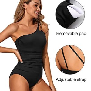 Holipick One Shoulder One Piece Swimsuit