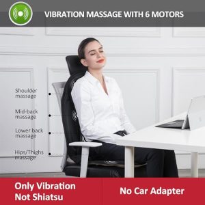 Snailax Massage Seat Cushion – Back Massager with Heat