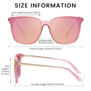 DUCO Retro Round Polarized Sunglasses for Women