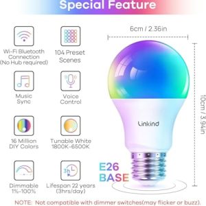 Linkind Smart Light Bulbs: Voice Assistant Compatible
