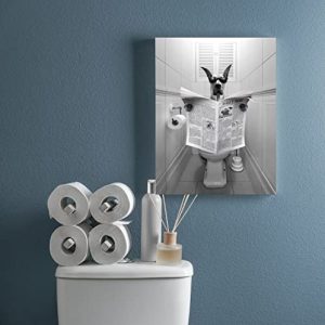 Custom Pet Portrait Canvas Print – Bathroom Art