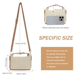 2024 Straw Woven Crossbody Bag