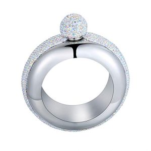 Qingo Rhinestone Bracelet Flask: Stylish Gift for Women