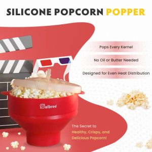 Salbree Silicone Microwave Popcorn Popper: Oil-Free Delight