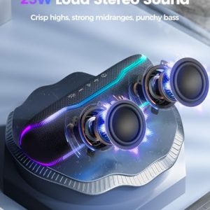 Portable Bluetooth Speaker with Flashing Lights