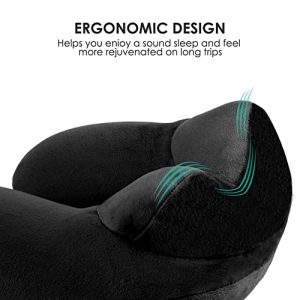 Urophylla Inflatable Travel Pillow: Portable Comfort in Black