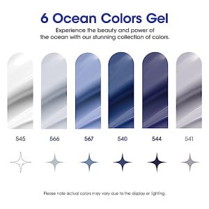 Gellen Gel Nail Polish Set – Blue Gray White Gel Polish Kit