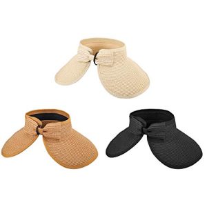 3PCS Foldable Straw Sun Visor Hats