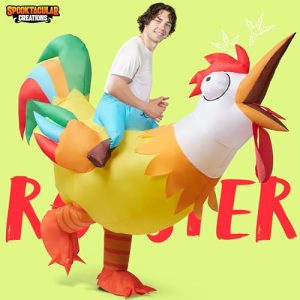 Inflatable Rooster Costume: Hilarious Ride-On Fun