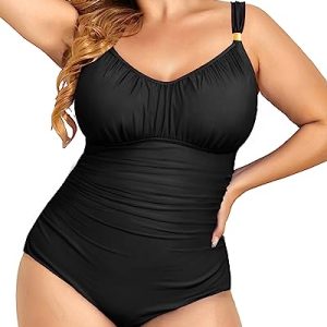 Aqua Eve Plus Size Tummy Control Swimsuit