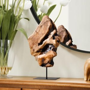 WELLAND Cedar Wood Root Sculpture: Natural Home Decor