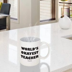Funny Guy Mugs World’s Okayest Teacher Mug