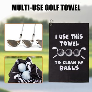 Funny Golf Towel - 'I Use This Towel to Clean My Balls'