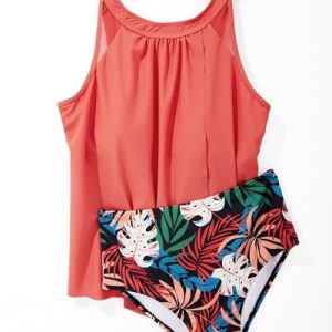 SUUKSESS Tummy Control Tankini Swimsuit – Ruffle High-Waisted Style