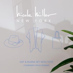 Nicole Miller Straw Sun Hats Set