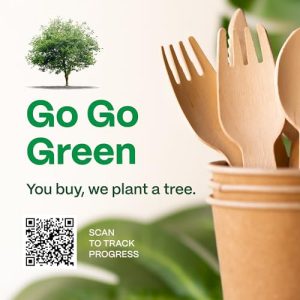 Eco-Friendly Compostable Wooden Cutlery Set: Sustainable Party Utensils