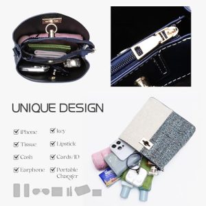 PINCNEL PU Leather Crossbody Bucket Bag