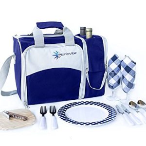 Picnic Basket Bag Set – Insulated Tote for 2