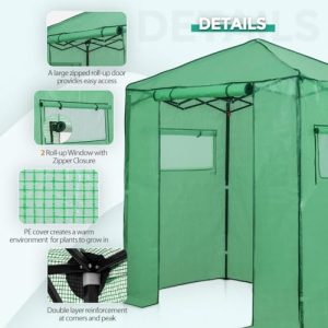 EAGLE PEAK 6×4 Portable Walk-in Greenhouse: Indoor & Outdoor Oasis