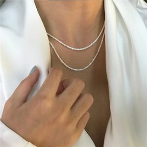 Tasiso Silver Rope Chain Necklace: Elegant Gift for Women