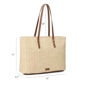 GLITZALL 2024 Straw Tote Bag