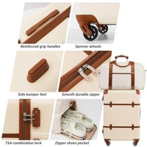 Coolife 3-Piece Hardside Luggage Set: Secure and Stylish Travel Gear