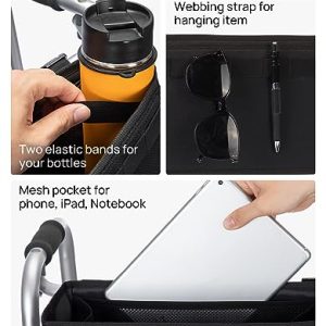 JOYTUTUS Walker Basket for Folding Walker – Rollator Walkers Storage Bag