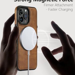 VAUSERDY Magnetic Leather Case for iPhone 13 Pro Max