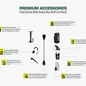 Roc Inflatable Stand Up Paddle Boards with Accessories