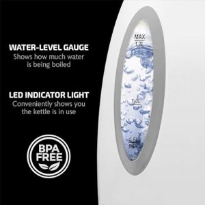 OVENTE 1.7L Electric Kettle – BPA Free Cordless Water Heater