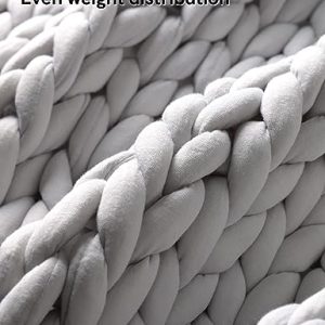 YnM Knitted Weighted Blanket Silver Grey 15lbs
