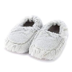 Intelex Warmies Microwaveable Slippers: Gray with Lavender Scent