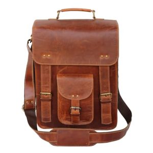 Jaald Vintage Leather Messenger Bag: Stylish Laptop Case