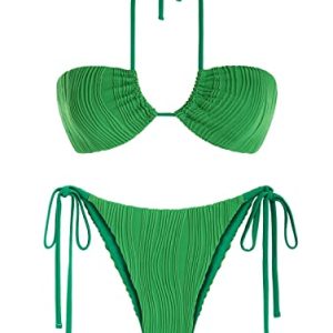 ZAFUL Women’s O Ring Bandeau Bikini Set