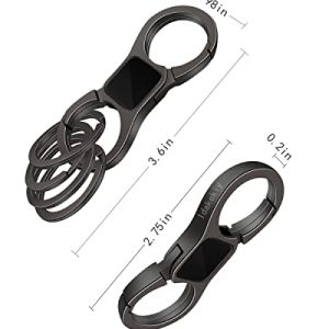 Idakekiy Quick Release Key Chain Organizer: Dark Grey