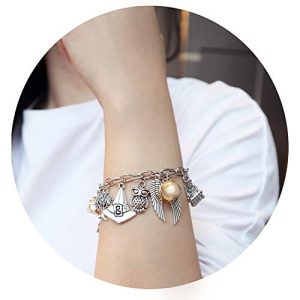 Wizardry Themed Charm Bracelets Set: Halloween Gift